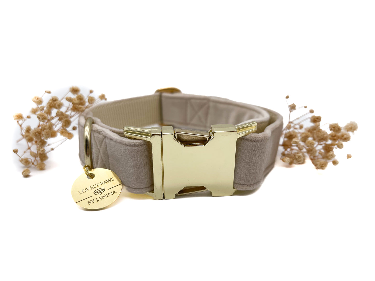 Hundehalsband BEIGE VELVET