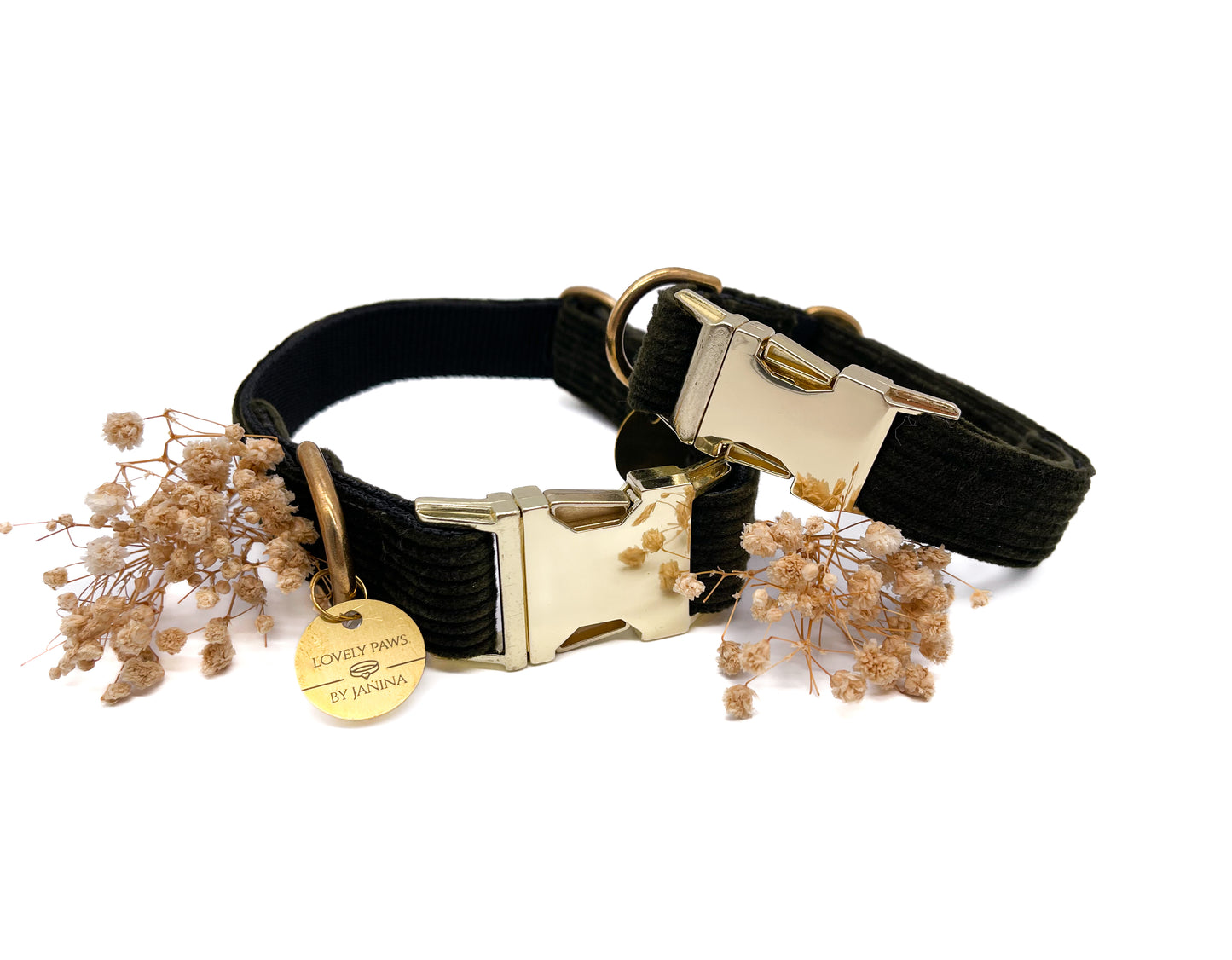 Hundehalsband DARK GREEN CORD