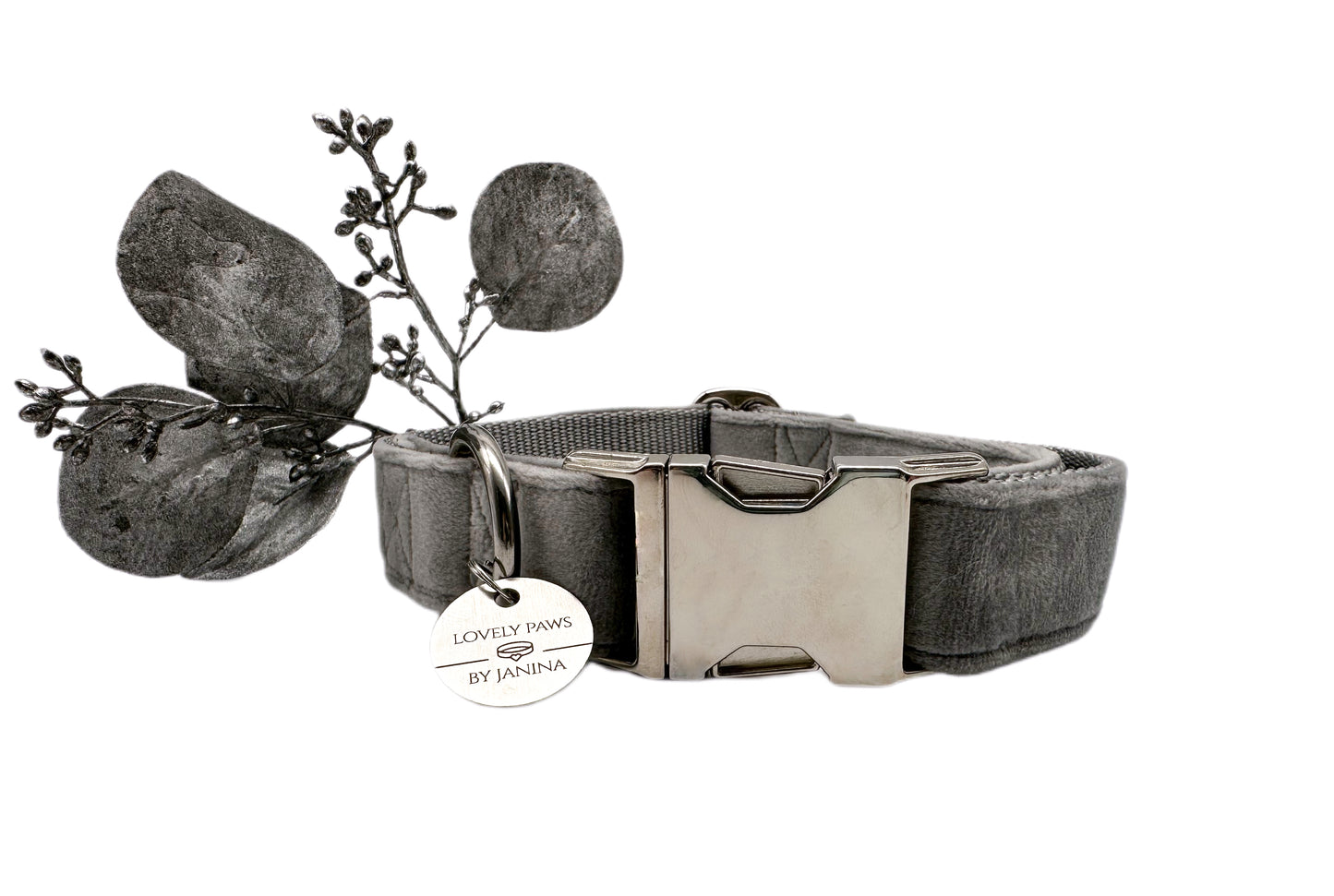 Hundehalsband GREY VELVET
