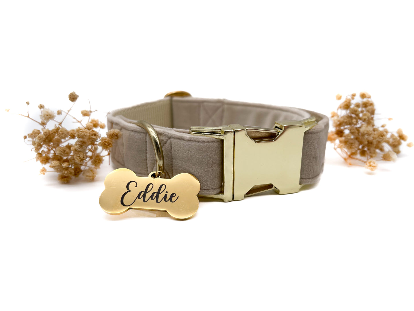 Hundehalsband BEIGE VELVET