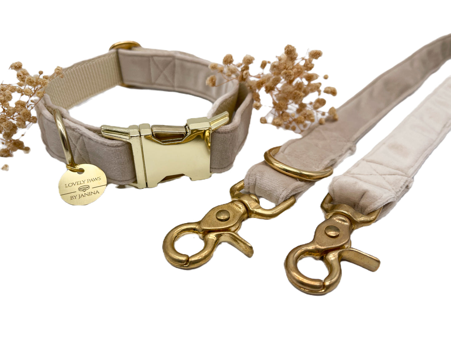 Hundeleine BEIGE VELVET