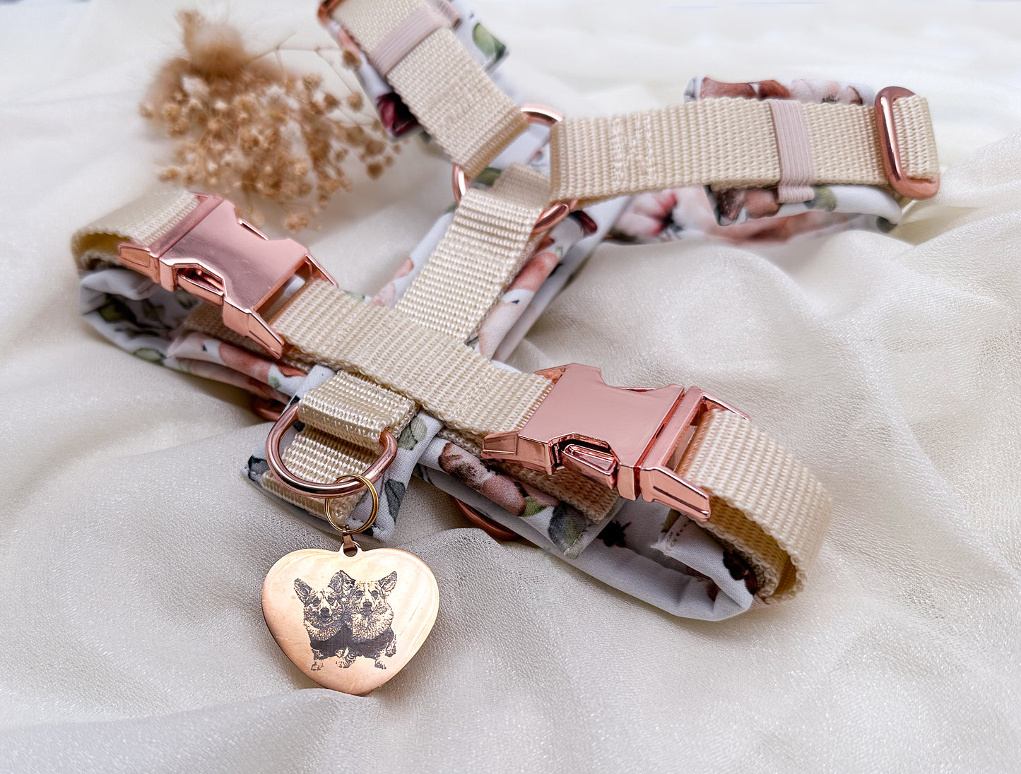 Brustgeschirr BEIGE ROSE