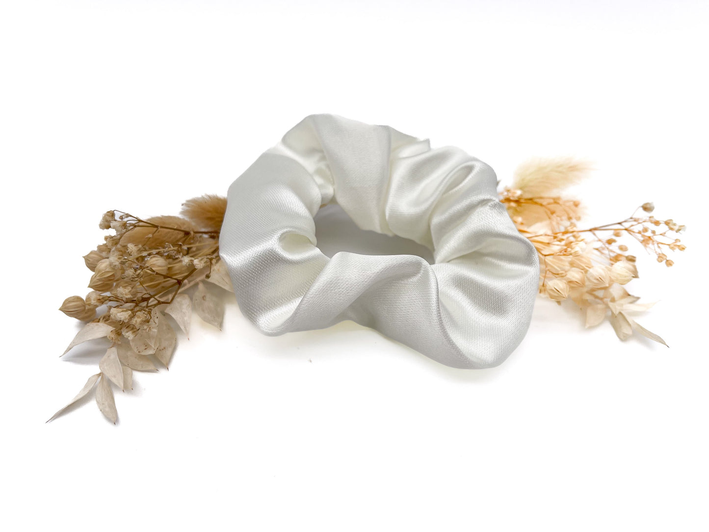 Scrunchie WHITE SATIN