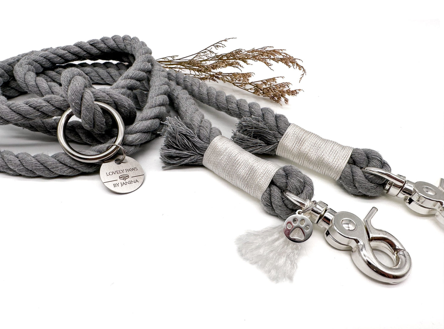 Hundeleine TAUWERK GREY