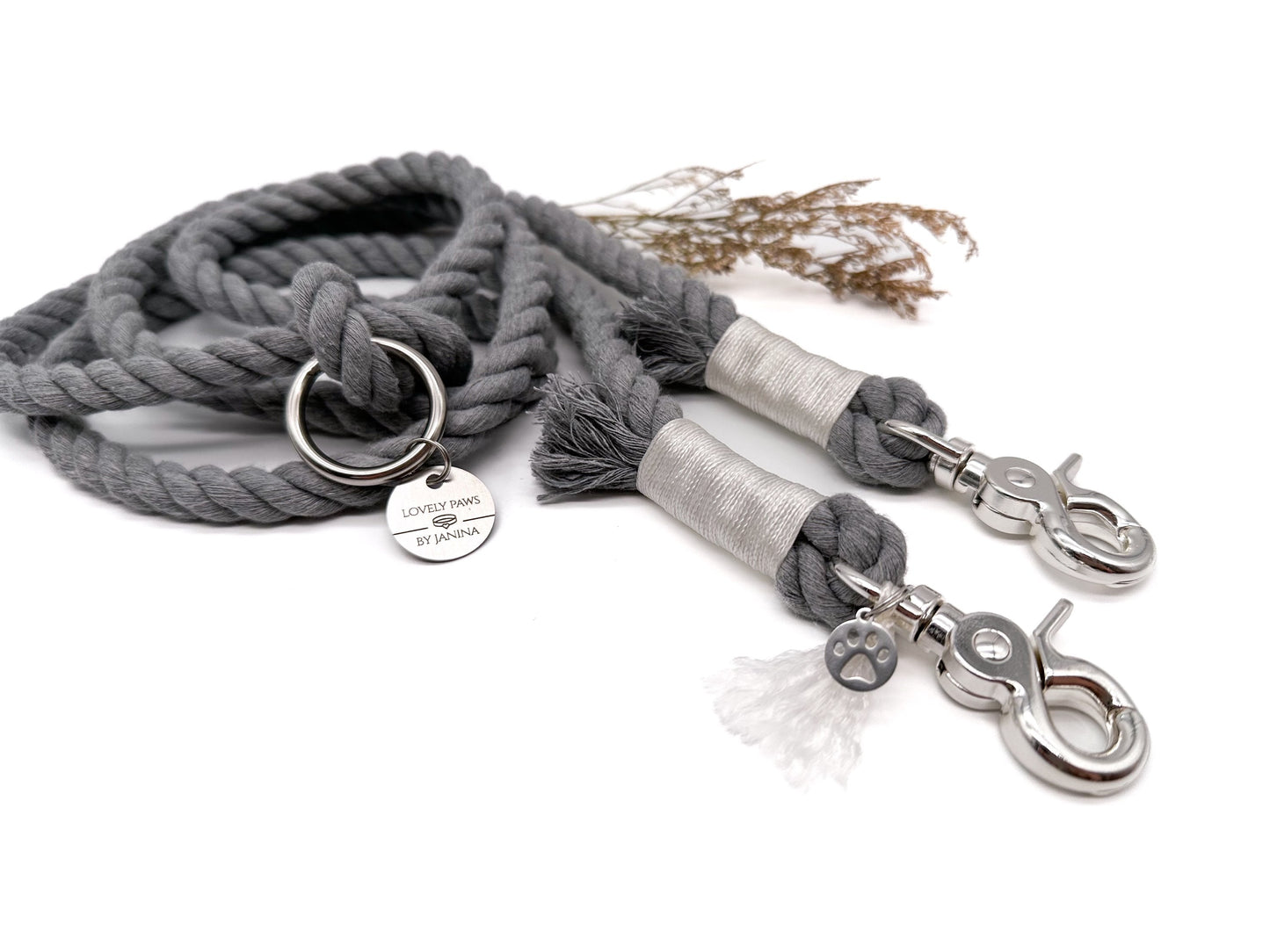 Hundeleine TAUWERK GREY